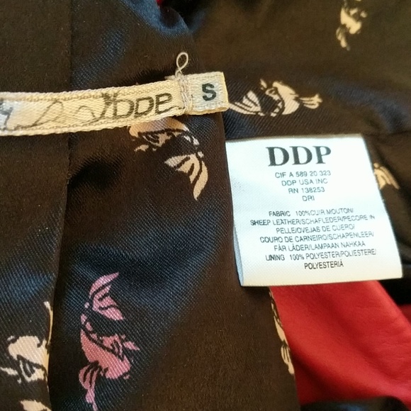 DDP French Clothing Company Red Leather Jacket - Picture 8 of 8